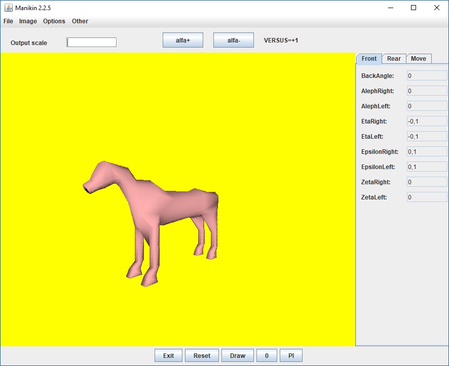 Manikin virtual horse model